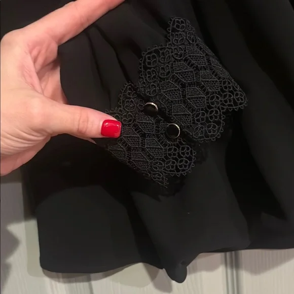 Sezane Black Blouse Elegant Top - Picture 3 of 3